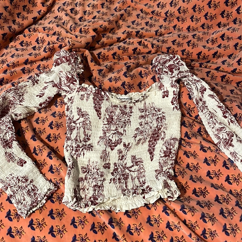 Reformation long sleeve shirt size xs